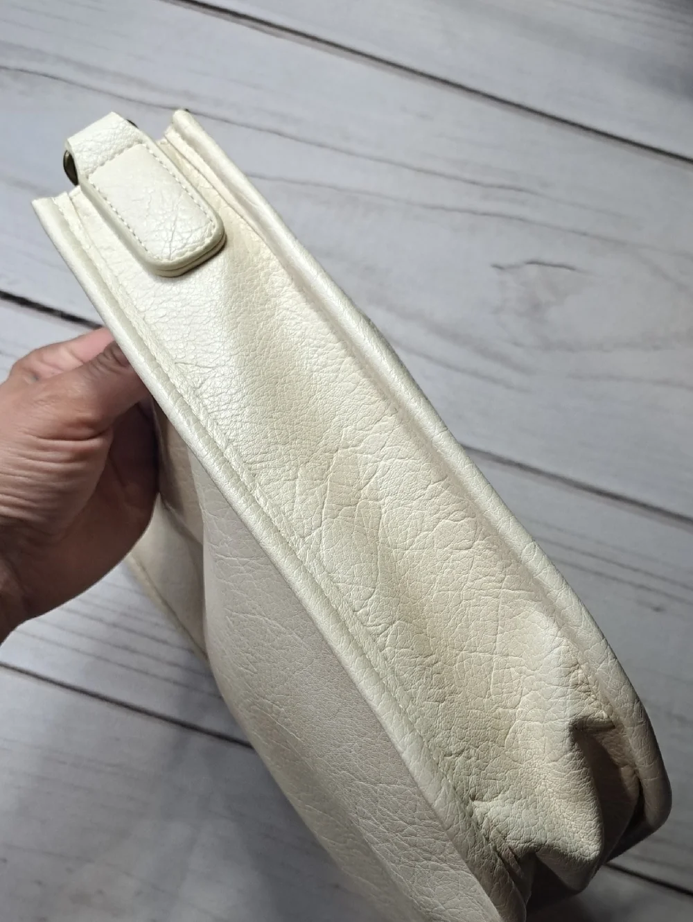 Crown Vintage Cream Crossbody Bag